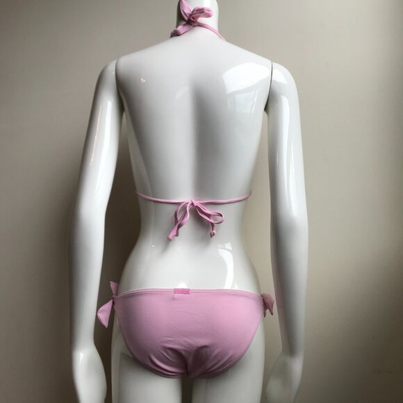 Billabong surf pink tribal printed halter low rise bikini set - Picture 6 of 8